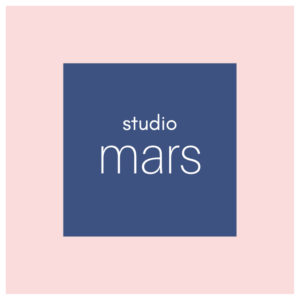 "Logo rose et bleu du Studio Mars architecture et décoration d'Intérieur Paris 18ème arrondissement"